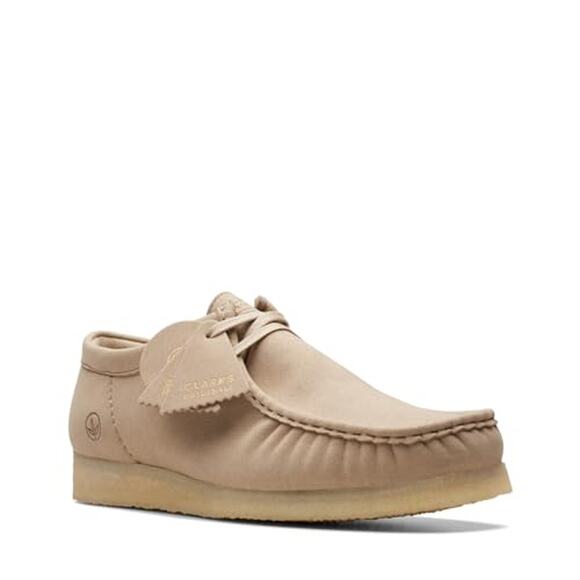NWT Clarks Wallabee Sand Vegan 11.5 D MEN Beige - Picture 7 of 7